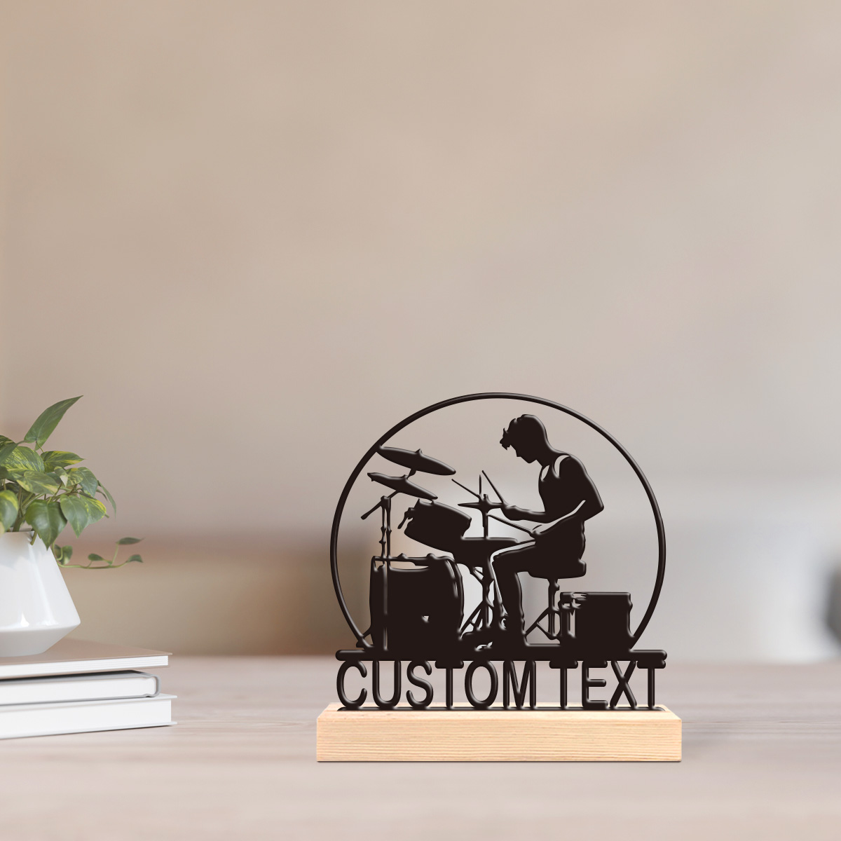 Woodworking Laser - Statua in Metallo da Scrivania Personalizzabile