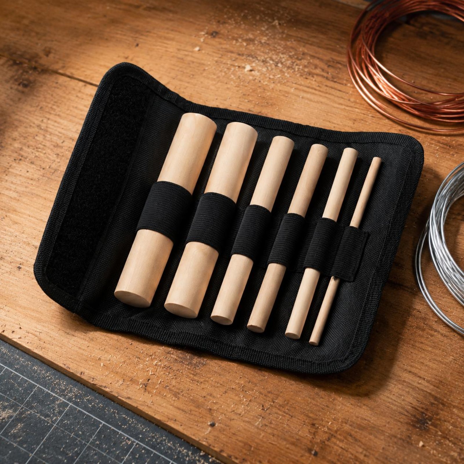 Woodworking Kits - Set di 6 Mandrini in Legno