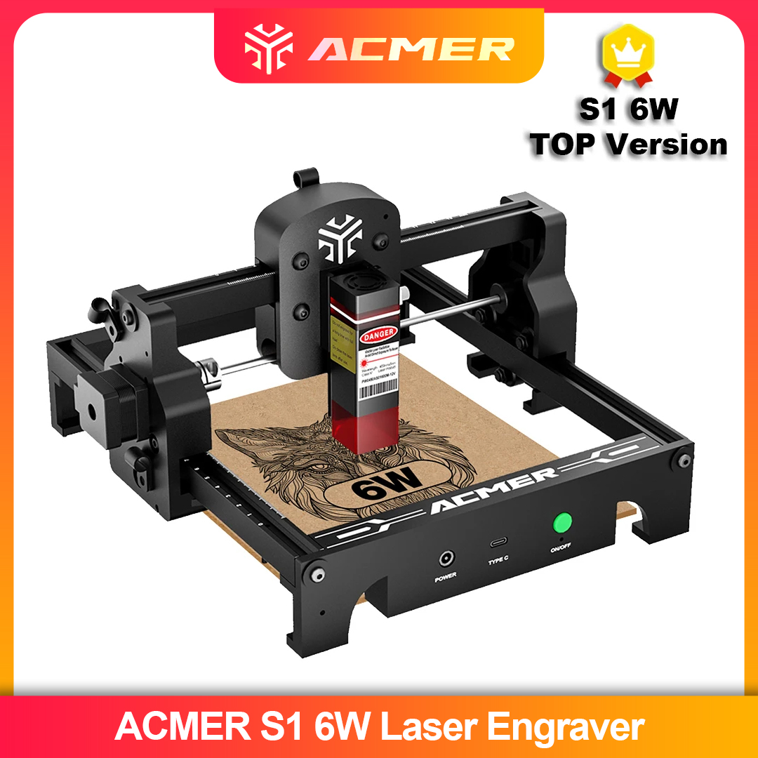 Woodworking Laser - ACMER S1 2.5/3.5/6W Macchina per incisore