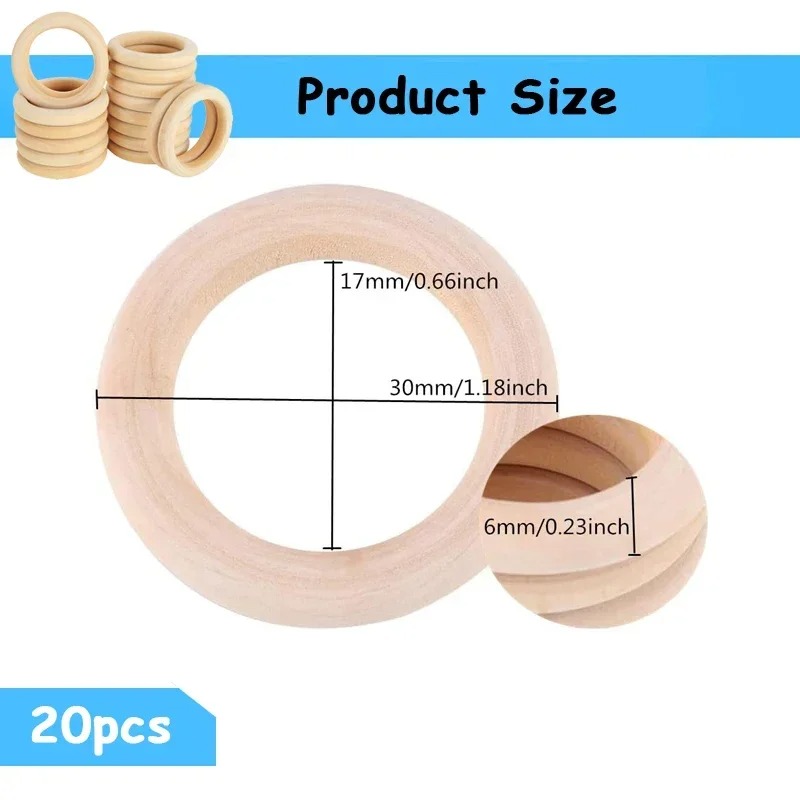 20 Pezzi Anelli in Legno Natur - Woodworking Joint Types recensione e prezzo